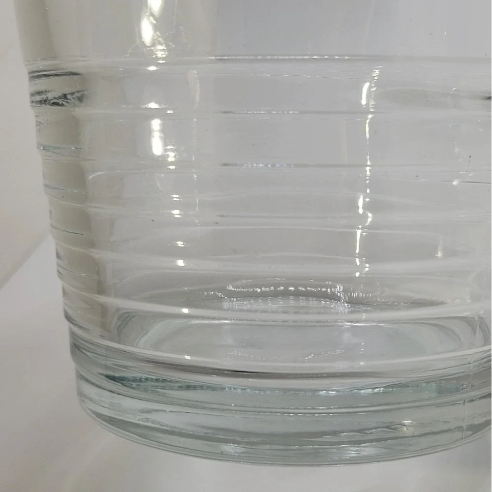 IKEA VANLIG Glass Pitcher Henrik Preutz Ribbed Base‎ 1L Italy MCM 7